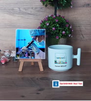 Laborant Fotoğraflı Dekoratif Taş, Kupa Bardak Beyaz Hediye (Model 12)