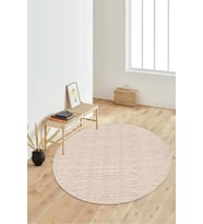 Dijital Baskılı Kaymaz Taban Yıkanabilir Yuvarlak Salon Halısı Koridor Halısı Paspas NDY-SD-374 (Krem)