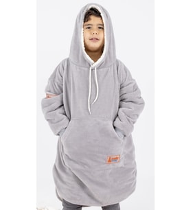 Panchy Canky Çocuk Panço Giyilebilir Battaniye (Gri)