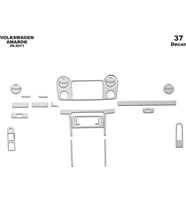 Meriç® Volkswagen Amarok Ön Torpido Kaplama Maun 37 Parça 2011-› (Alüminyum)
