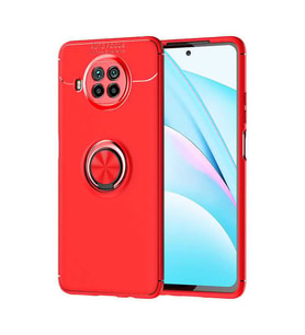 Xiaomi Mi 10T Lite 5G Kılıf Zore Ravel Yüzüklü Silikon Kılıf (Kırmızı)