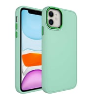 Apple iPhone 11 Kılıf Luna Dışı Soft Yumuşak İçi Kadife Kılıf (Su Yeşili)