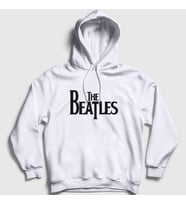 Presmono Unisex Gri Logo The Beatles Kapüşonlu Sweatshirt 114891tt (Beyaz)