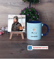 Pilot Fotoğraflı Dekoratif Taş, Kupa Bardak Beyaz Hediye (Model 3)