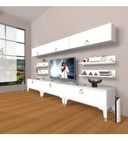 Decoraktiv Eko 8Y Mdf Gold Tv Ünitesi Tv Sehpası (Siyah - Ceviz)