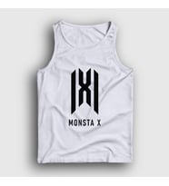 Presmono Unisex Sarı Logo K-Pop Monsta X Atlet 274478tt (Beyaz)