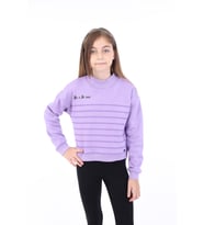Toontoy Kız Çocuk Baskılı Sweatshirt (Lila)