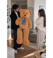 130 Cm Papyonlu Büyük Ayıcık %100 Yerli (Kahverengi)