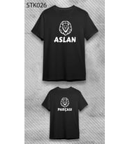 BABA ÇOCUK BABASININ ASLAN PARÇASI BASKILI KOMBİN T-SHİRT (Siyah)
