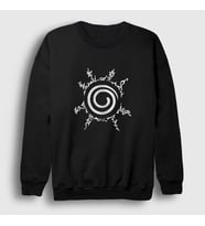 Presmono Unisex Beyaz Seal Anime Naruto Sweatshirt 134229tt (Siyah)