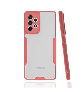 Galaxy A33 5G Kılıf Parfe Kenarları Pastel Renk Silikon Kılıf (Pembe)