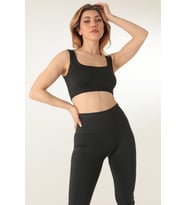 DoReMi Seamless Fitilli Spor Sütyeni (Siyah)