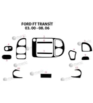 Meriç® Ford Transit Ön Torpido Kaplama Maun 12 Parça 2000-2006 (Piano Black)