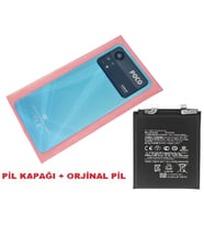 Xiaomi POCO X4 PRO Arka Kapak Batarya Kapağı + PİL (CAM) (Siyah)
