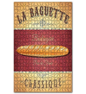 Cakapuzzle Fırında Taze Çıkan Baget Ekmek Afişi Görseli Puzzle Yapboz MDF(Ahşap) (1000 Parça)