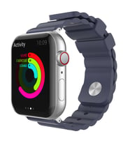Apple Watch ile Uyumlu 6-5-4-3 Kordonu 38/40MM Yumuşak Doku Anti-Alerjen WA02 (Gece Mavisi)