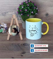 Doğum Günü Hediyesi Kupa Bardak Beyaz ve Fotoğraflı Ahşap Anahtarlık Hediye (Model 7)