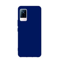 Vivo V21 Kılıf Kamera Korumalı Silikon Rubber Arka Kapak (Lacivert)