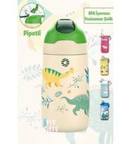 Vagonlife Çocuk 350 ML Pipetli Çelik Matara Paslanmaz Çelik Termos 5 Farklı Renk 2055-350ML