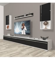 Decoraktiv Eko 270TA Mdf Tv Ünitesi Tv Sehpası (Siyah - Beyaz)