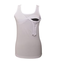LuvmaBelly  Maternity 1501_1530 Pamuklu Lohusa Emzirme Atleti (10 Renk Mevcut) (Beyaz)