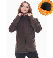 Ghassy Co. Kadın Tam Fermuarlı Polar Ceket 24 Renk (Haki-Yeşil)