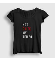 Presmono Kadın Beyaz Not Quite My Tempo Baterist Drummer Whiplash T-Shirt 443857tt (Siyah)