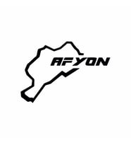 Afyon Harita Araba Sticker siyah 18x12 CM (Siyah)
