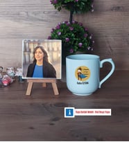 Öğretmenler Günü Hediyesi Fotoğraflı Dekoratif Taş, Kupa Bardak Beyaz Hediye (Model 5)