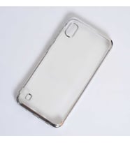 Galaxy A10 Kılıf İnce Köşeleri Renkli Şeffaf Silikon (Gri)
