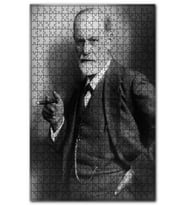 Cakapuzzle Psikanalist Sigmund Freud Purolu Portre Puzzle Yapboz MDF (Ahşap) (1000 Parça)