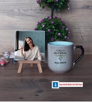 Yılbaşı Hediyesi Fotoğraflı Dekoratif Taş, Kupa Bardak Beyaz Hediye (Model 10)
