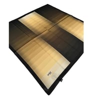 90 X 90 ipekal - Pes- Kristal Eşarp-03007 (Siyah - Sarı) (Siyah-Sarı)