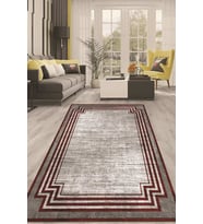 Dijital Kaymaz Taban Yıkanabilir Modern Renkli Salon Halısı Mutfak Halısı Yolluk ND-HT-662 (Bordo)