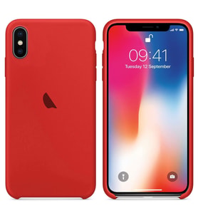 Apple iPhone X / iPhone XS Silikon içi Kadife Lansman Kılıf (Kırmızı)