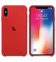 Apple iPhone X / iPhone XS Silikon içi Kadife Lansman Kılıf (Kırmızı)