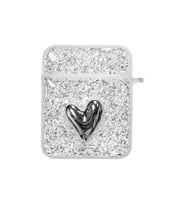 Microsonic AirPods 1. Nesil / 2. Nesil Kılıf Glitter Shiny Pembe (Gümüş)