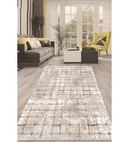 Dijital Kaymaz Taban Yıkanabilir Modern Renkli Salon Halısı Mutfak Halısı Yolluk ND-HT-94 (Vizon)