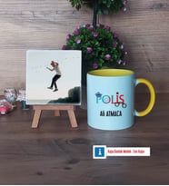 Polis Fotoğraflı Dekoratif Taş, Kupa Bardak Beyaz Hediye (Model 7)