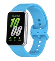 Sneezy Samsung Galaxy Fit 3 Kordon PureLux Soft Yumuşak Silikon Kordon Kayış (Mavi)