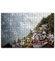 Cakapuzzle Avusturya Dağlarında Masalsı Evler  Puzzle Yapboz MDF (Ahşap) (1000 Parça)