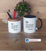 Teyzeye Hediye Kalemlik, Kupa Bardak T Kişiye Özel Hediye (Model 12)