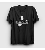 Presmono Unisex Beyaz Logo Buckethead T-Shirt 456460tt (Siyah)