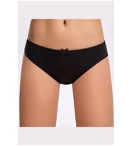 İlke Kadın Likralı Fiyonklu Bikini 271 - 6 Adet (Siyah)