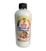 Parmak Ve Yüz Hobi Boyası 500ml  10 Renk  RedRose (Beyaz)