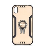 iPhone XS Max Kılıf Stand Olma Özellikli Araç Tutuculu Koko Kılıf (Gold)