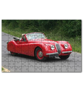 Cakapuzzle Kırmızı Jaguar XK 120 Puzzle Yapboz MDF (Ahşap) (1000 Parça)