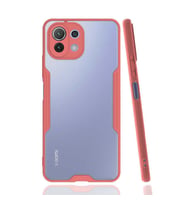 Xiaomi Mi 11 Lite Kılıf Parfe Kenarları Pastel Renk Silikon Kılıf (Pembe)
