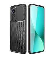 Xiaomi Mi 12 Lite Kılıf Zore Negro Karbon Tasarım Silikon Kılıf (Siyah)