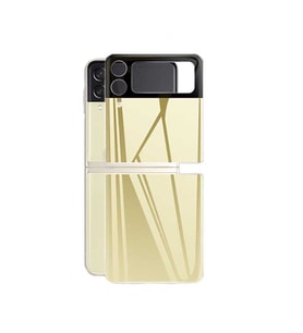 Samsung Galaxy Z Flip 3 3D Standart 2 in 1 Kamera Koruyucu (Gold)